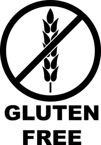 sign saying gluten free