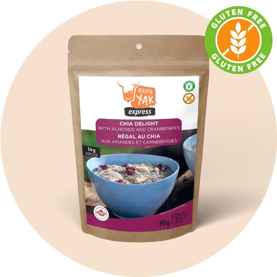Happy Yak Chia Delight with Almonds and Cranberries