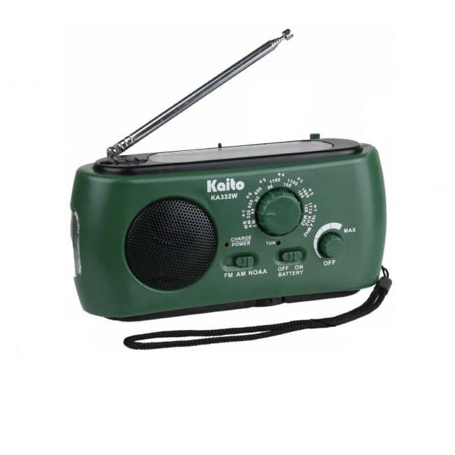 Kaito Emergency Radio - Solar/Crank AM/FM NOAA Weather