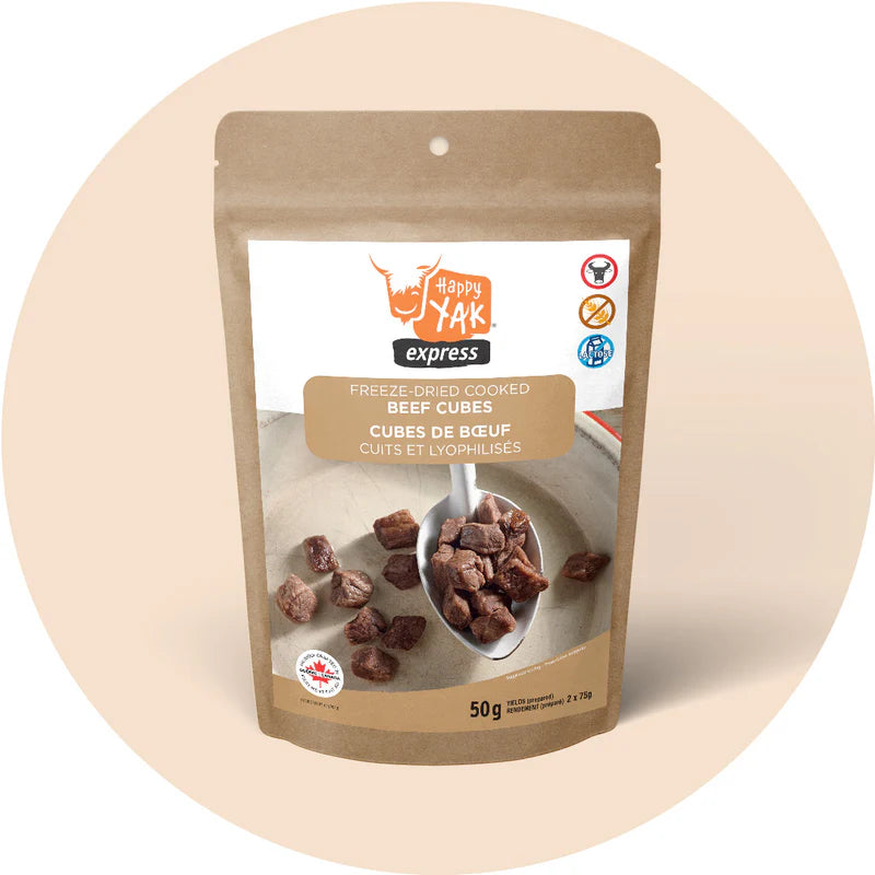 Happy Yak Freeze-Dried Cooked Beef Cubes