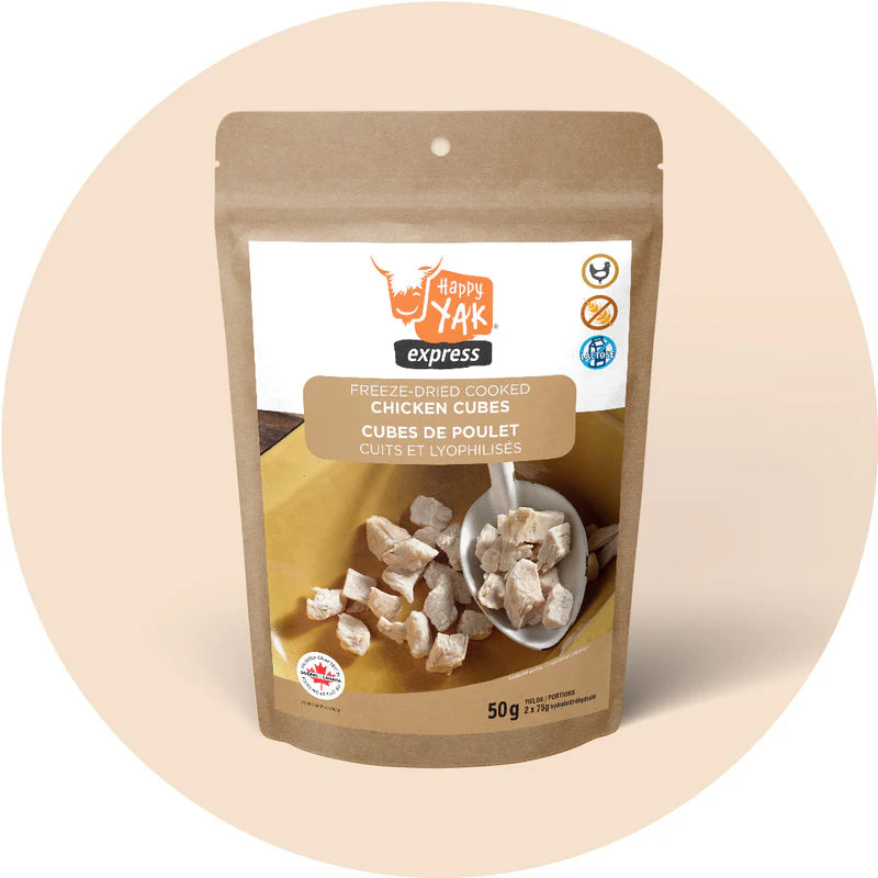 Happy Yak Freeze-Dried Cooked Chicken Cubes