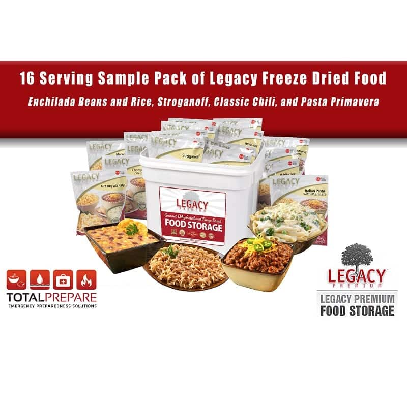 Legacy 16 Serving Emergency Food Sample Pack