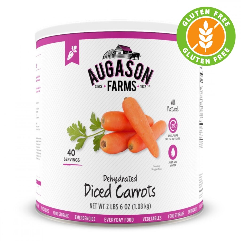 Augason Farms Carrots with GF Symbol