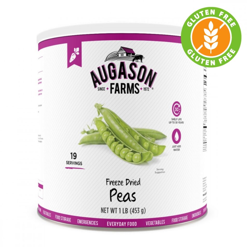 Augason Farms Peas with GF symbol