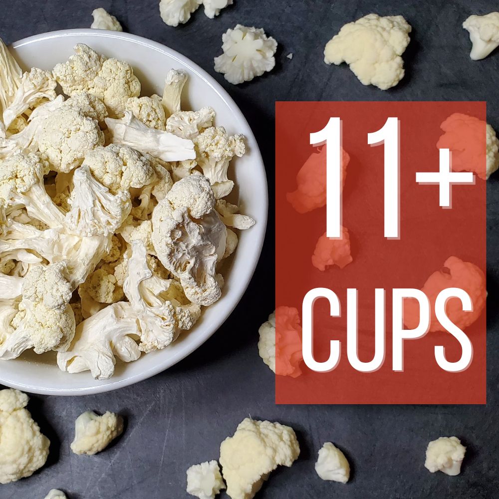 Freeze Dried Cauliflower 11+ cups in each pouch