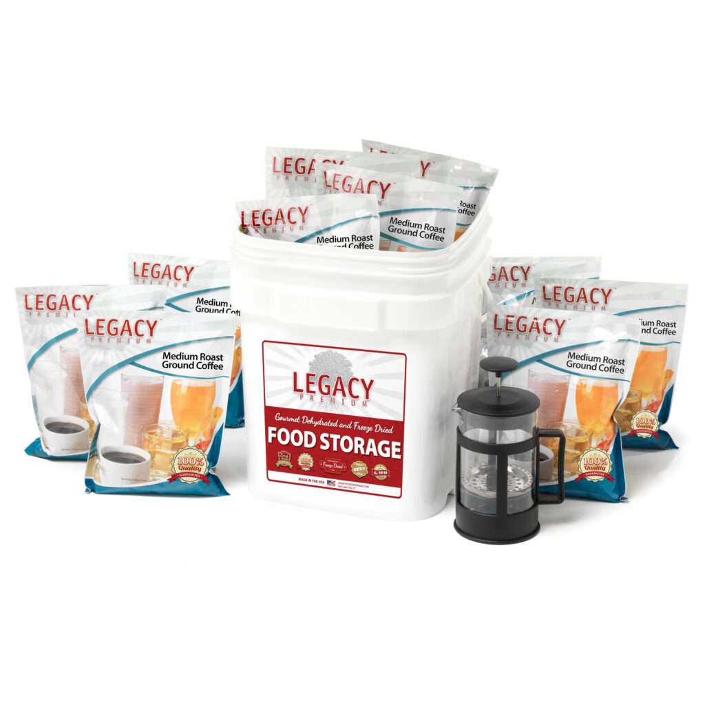 Legacy coffee bucket with french press
