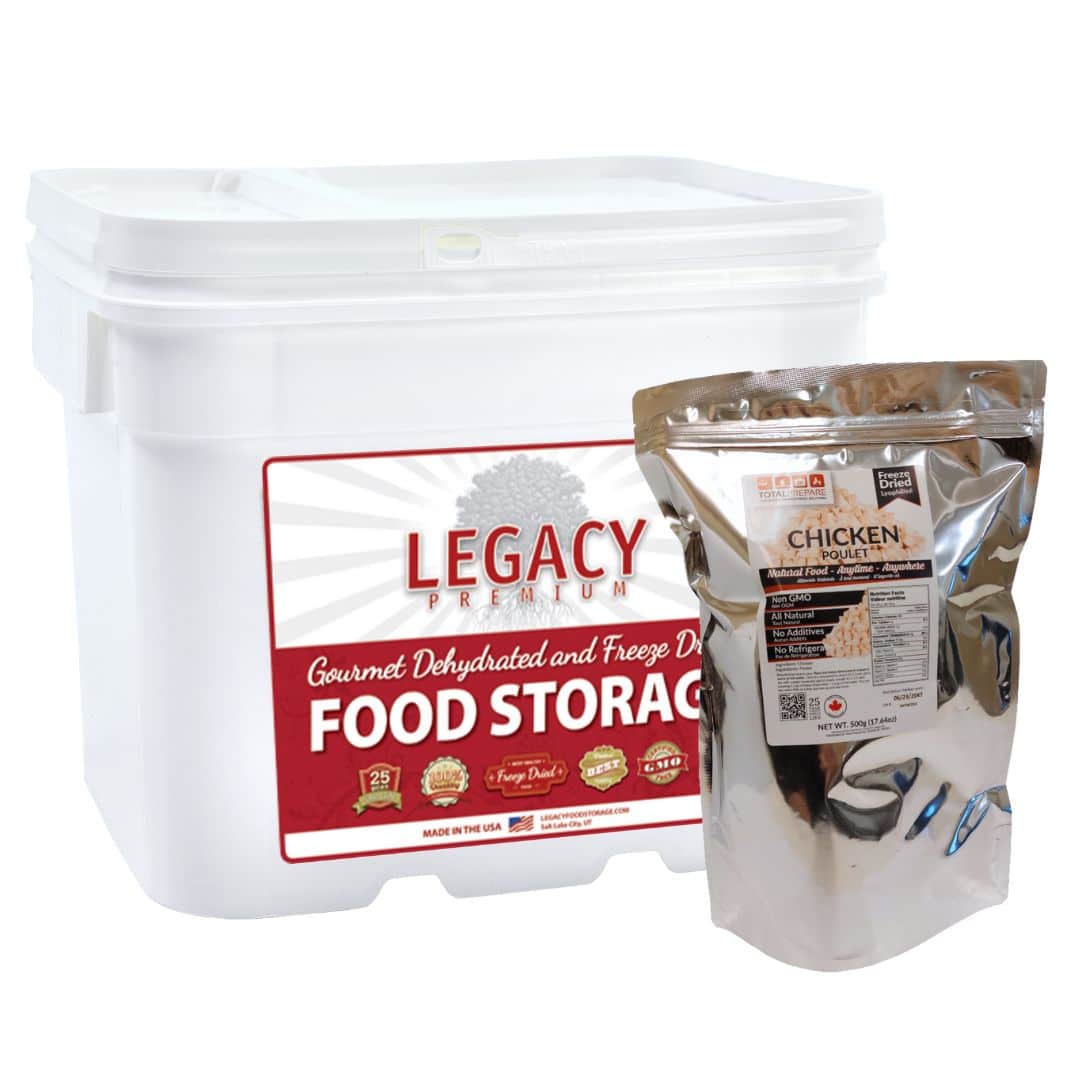 A 183 Serving Mega Sample Pack of Legacy with a pouch of freeze dried chicken
