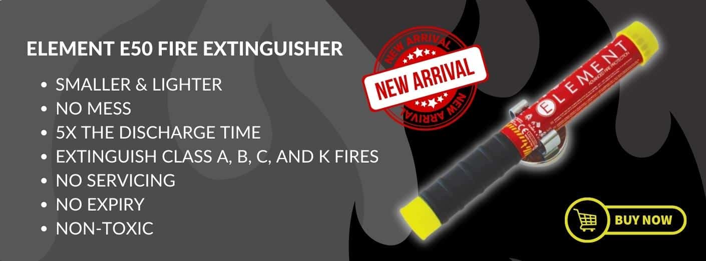 The Element E50 Fire Extinguisher web banner