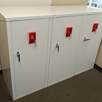 Heavy Duty emergency supplies cabinet in white