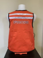 ICS Vest orange back ref letters