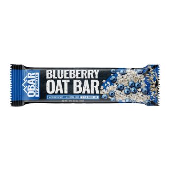 Gluten free & Dairy Free OBars - Blueberry bar on white background