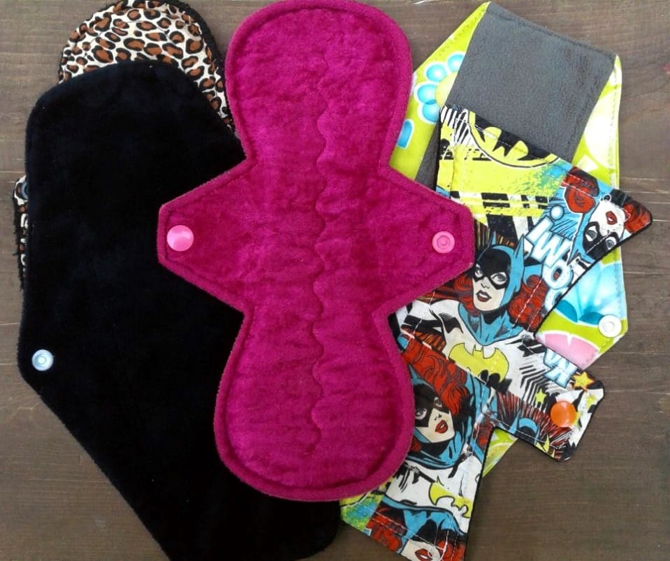 Cloth pads in a variety of sizes and designs