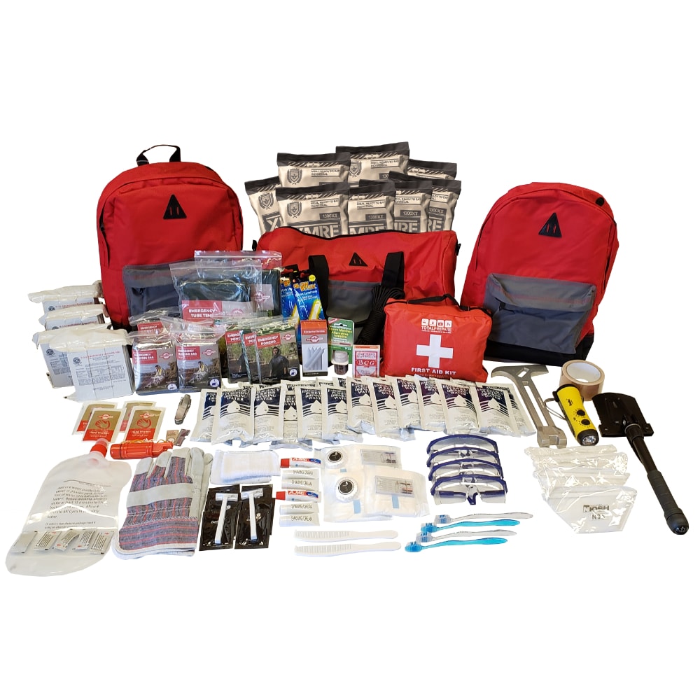 A premium 4-person emergency kit.