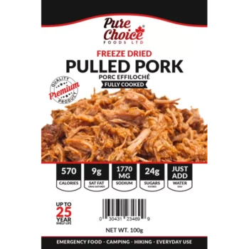 Freeze Dried Pulled Pork front label