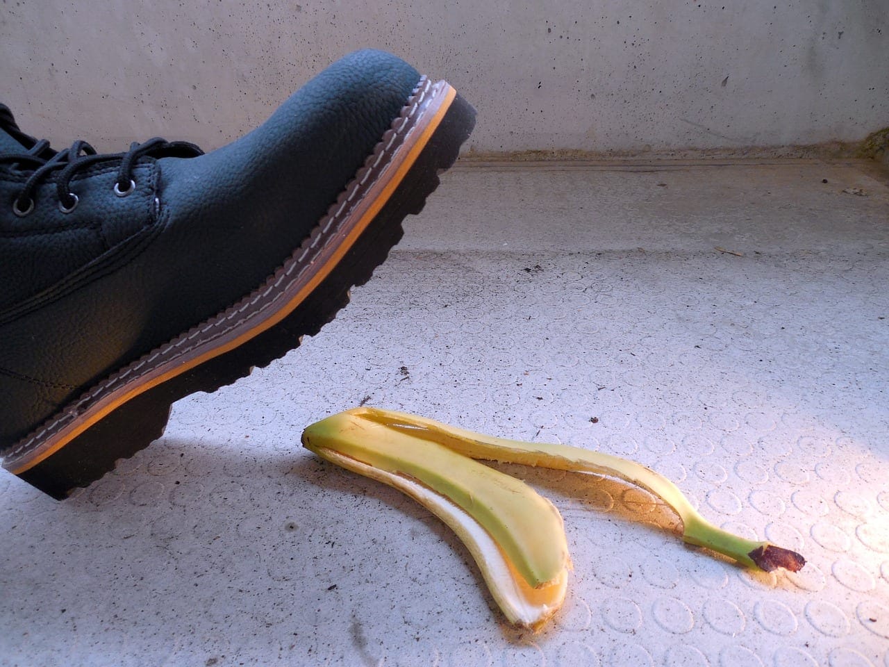 Slow Slip - foot and impending banana peel