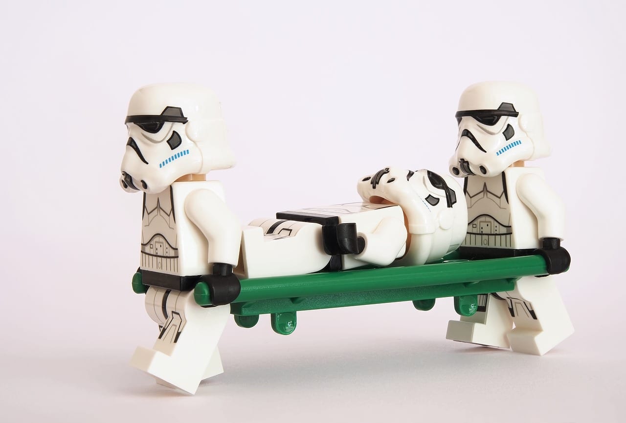 Storm Troopers know the value of proper first aid.