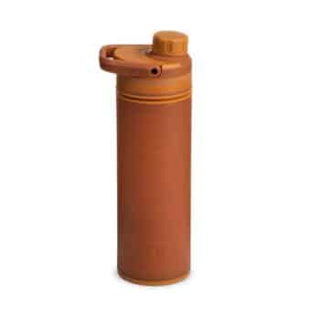 Grayl UltraPress Water Filter Purifier bottle in orange