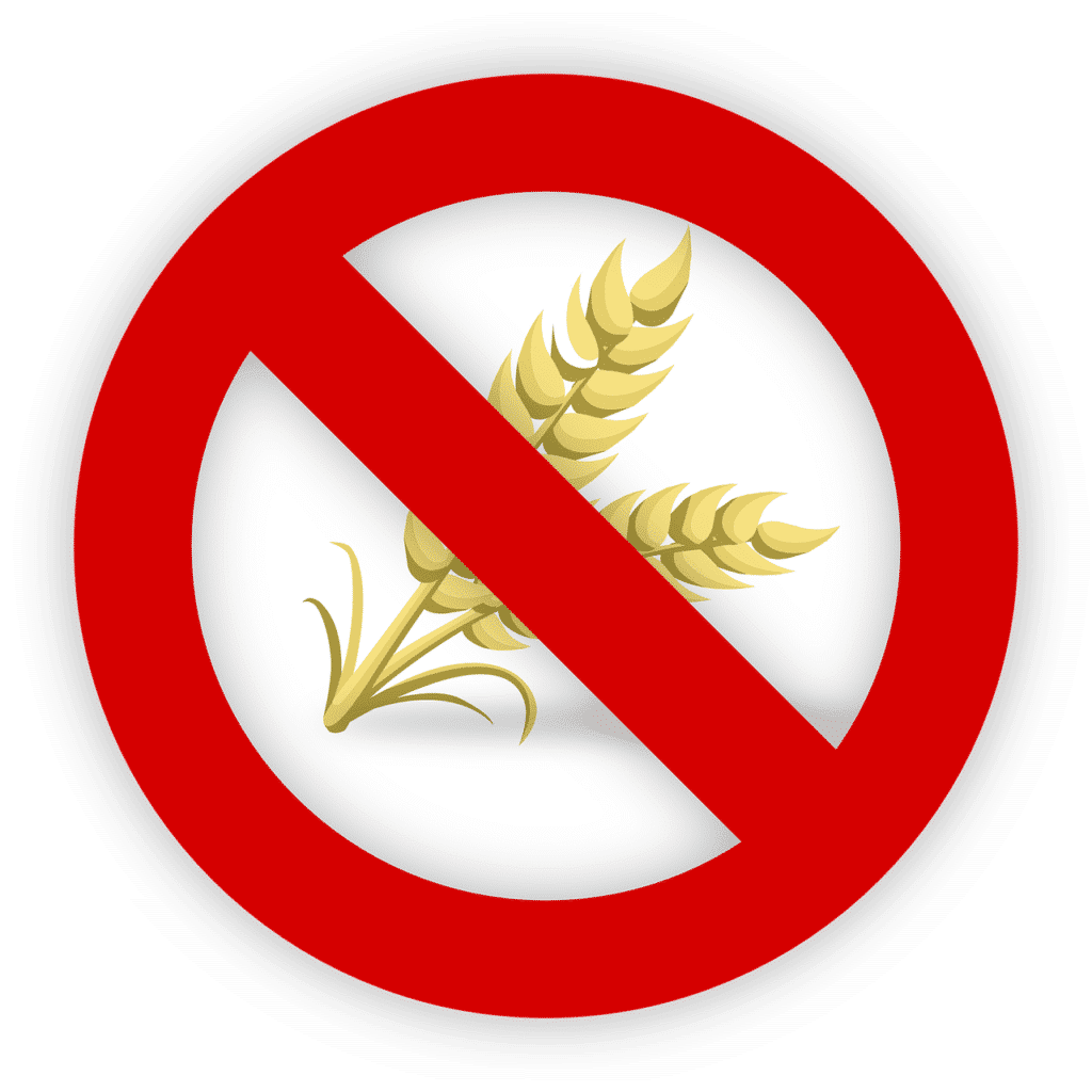 a wheat plant behind a no symbol