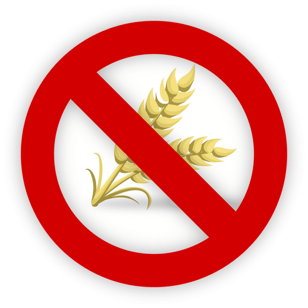 a wheat plant behind a no symbol