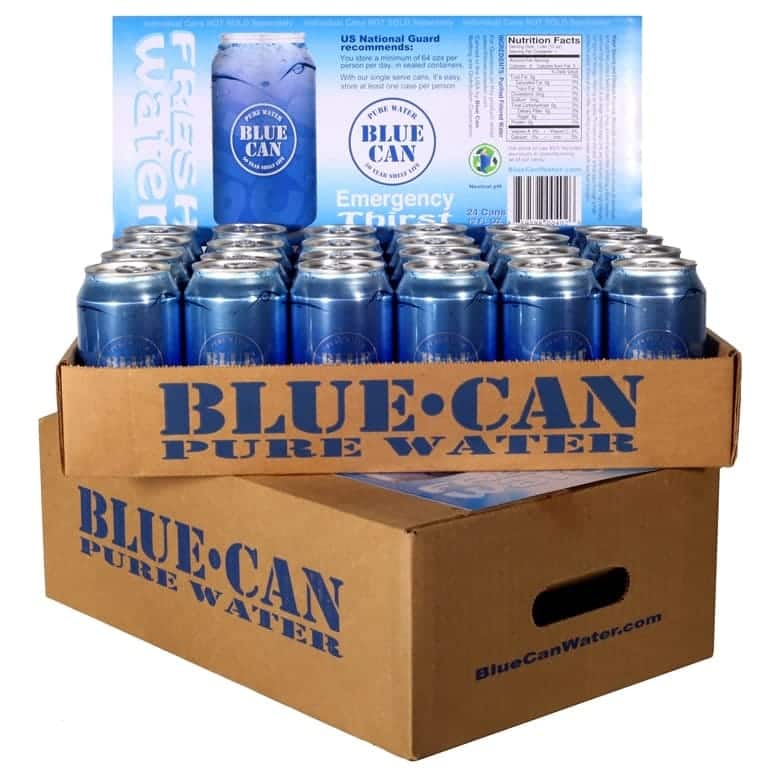 24 Cans of Blue Can Water