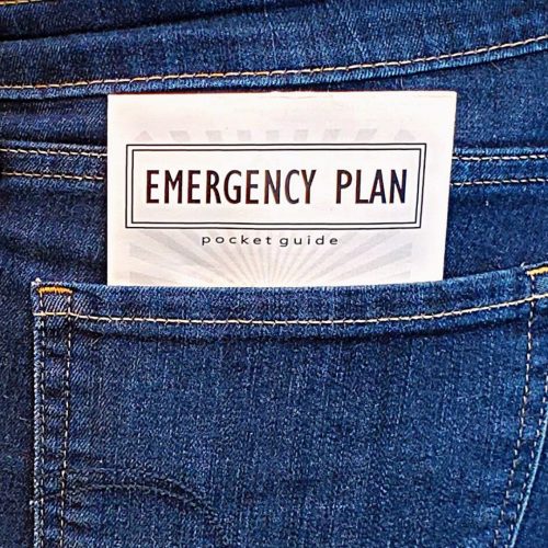 Emergency Pocket Plan In jeans back