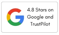 4.8 stars on google and Trustpilot