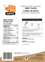 Happy Yak Freeze-Dried Cooked Beef Cubes