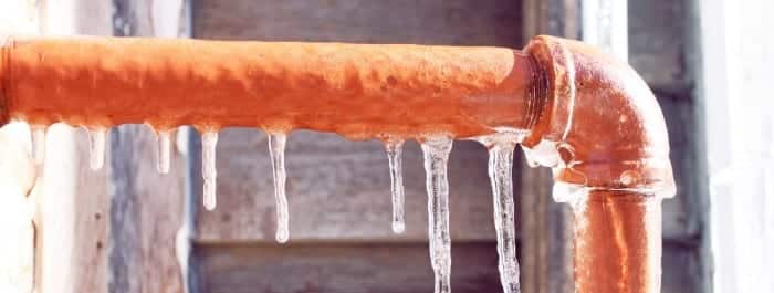 Frozen pipes can crack and allow contaminents into water supplies.